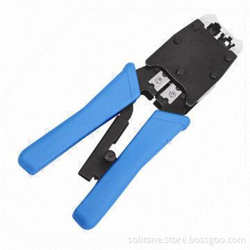 Crimping Tool for 8P8C/RJ45, RJ12/6P6C, RJ11/6P4C with Ratchet